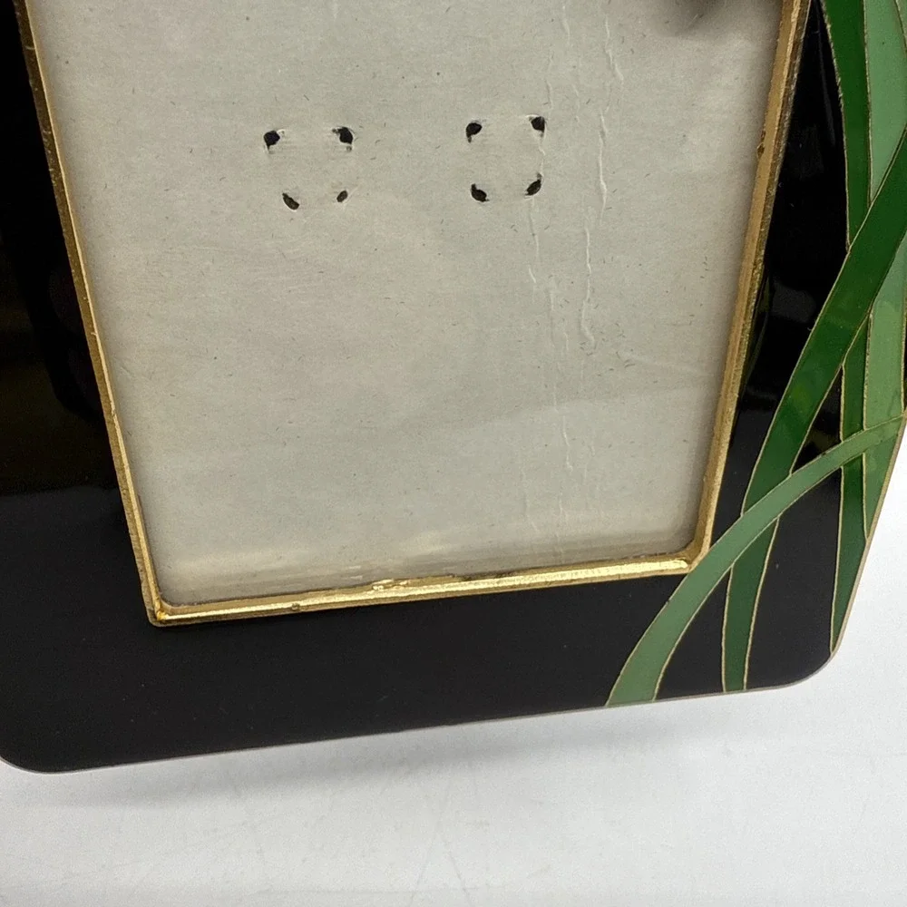 Vtg Cloisonne Iris Black‎ 3.5